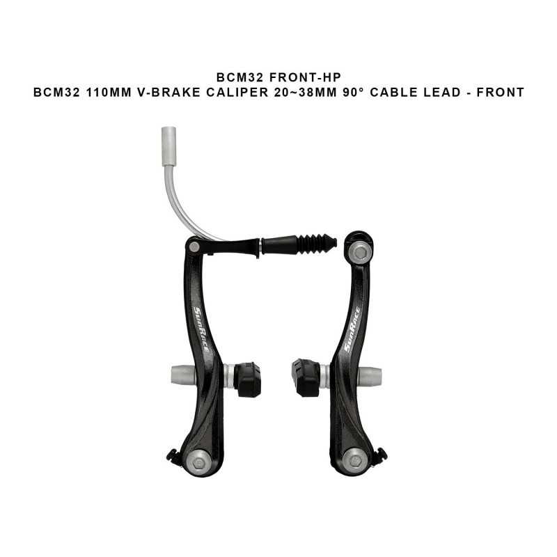 SUN RACE Pinza freno de llanta delantera BCM32 110 MM V-BRAKE CALIPER 20~ 38 90� CABLE LEAD 4710944264210