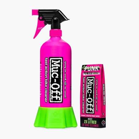 MUC-OFF Botella aluminio limpieza + polvo limpiador de bicicleta PUNK POWDER 1106762