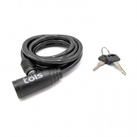 TÖLS Candado de seguridad con llave SPIRAL 100X6 8436577111290