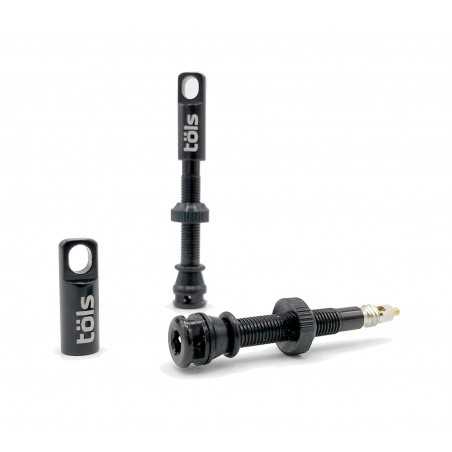 TÖLS Válvula universal de aluminio + herramienta central TUBELESS PRESTA 44 MM 8436577110026