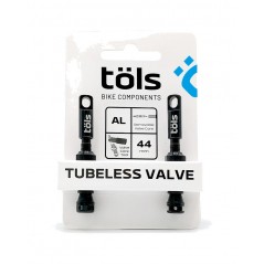 TÖLS Válvula universal de aluminio + herramienta central TUBELESS PRESTA 44 MM 8436577110026