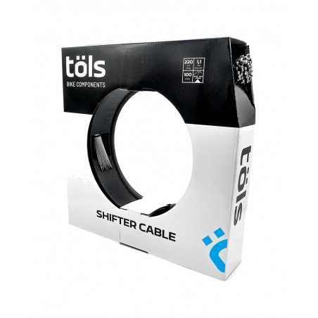 TÖLS Compatible bike shifter cable MTB/ROAD/URBAN 1.1 MM Ø2.2 M SHIMANO SRAM (100U) 8436577110255