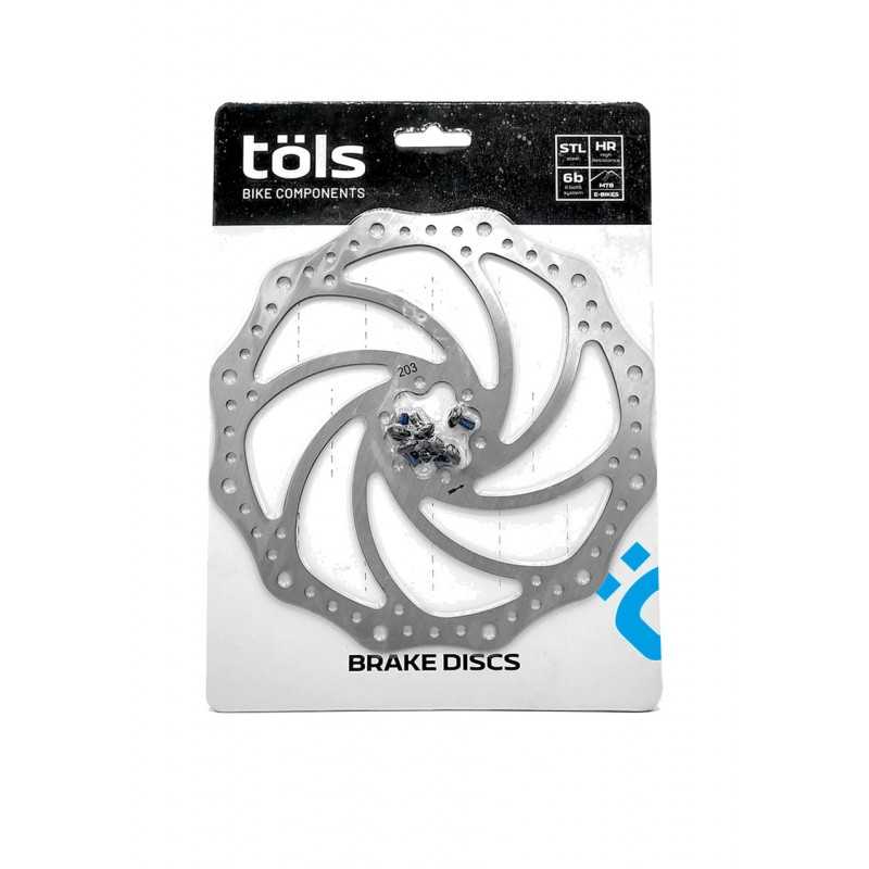 TÖLS Brake disc + screws MTB 203MM 8436577110446