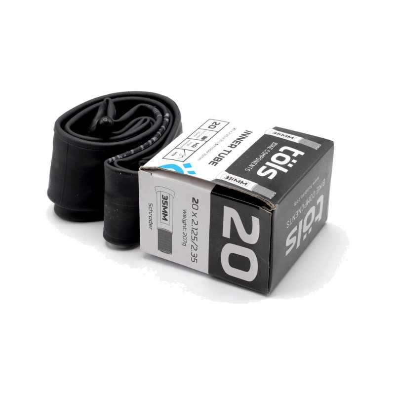 TÖLS Cámara de bicicleta alta calidad con válvula 20X1.5/2.5 SCHRADER 35 MM 8436577110545