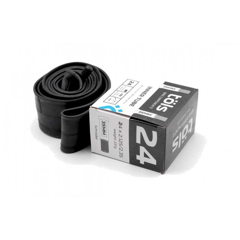 TÖLS Cámara de bicicleta alta calidad con válvula 24X1.5/2.5 SCHRADER 35 MM 8436577110552