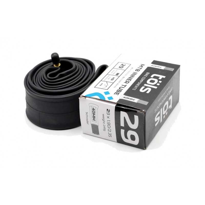 TÖLS Cámara de bicicleta alta calidad con válvula MTB 29X2.125 SCHRADER 40 MM 8436577110569