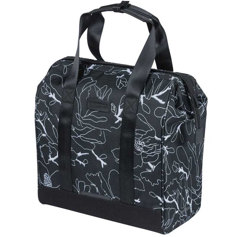 BASIL Waterproof polyester bag with reflective GRAND FLOWER HOOK-ON 23L 34.5X19X35.5 CM 719633
