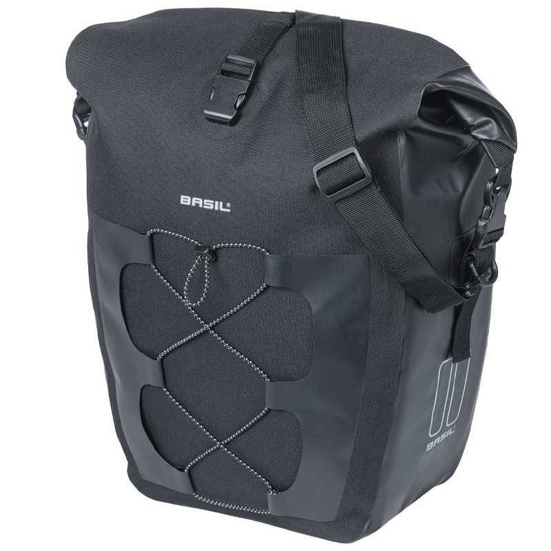 BASIL Bolsa impermeable poliéster con reflectante NAVIGATOR WATERPROOF HOOK-ON 25-31L 32X15X37 CM 719635