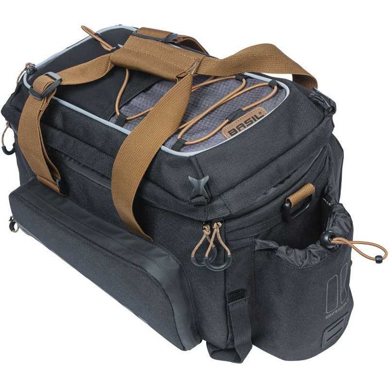 BASIL Waterproof polyester rear bag with reflective MILES XL PRO 9-36L 31X23X20 CM 719639VAR