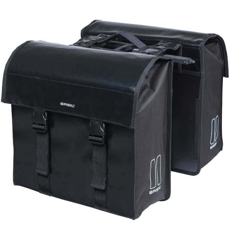 BASIL Alforjas impermeables poliéster con reflectante URBAN LOAD MIK 48-53L 38X17X43 CM 719645
