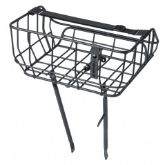 BASIL Aluminum front basket PORTLAND 26-28" 25L VINTAGE 43.5X36X22.5 CM 719661VAR