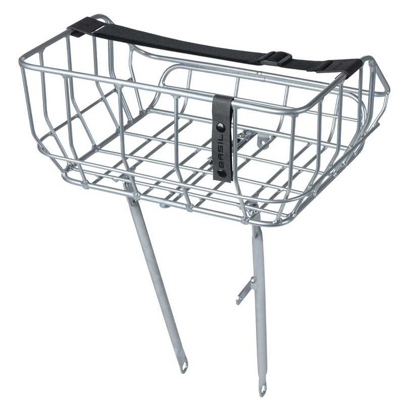 BASIL Aluminum front basket PORTLAND 26-28" 25L VINTAGE 43.5X36X22.5 CM 719661VAR