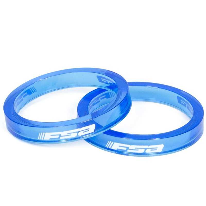 FSA Set or kit of 10 transparent steering tube spacers AHEAD 1-1/8" 5 MM 714220VAR