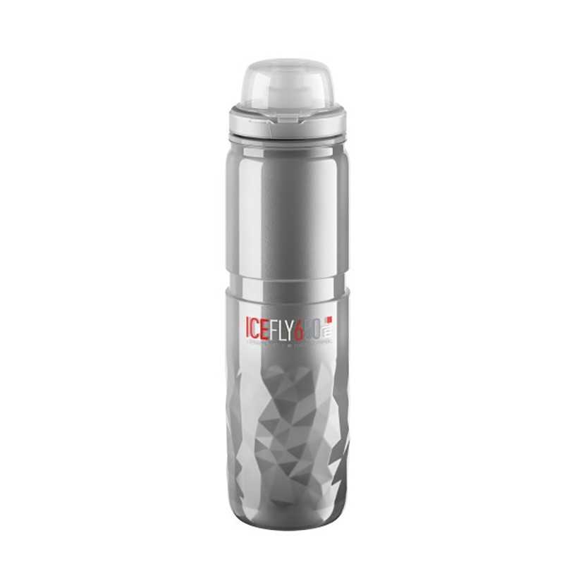 ELITE Bidon botellin bicicleta transparente 650 ML ICE FLY 720430