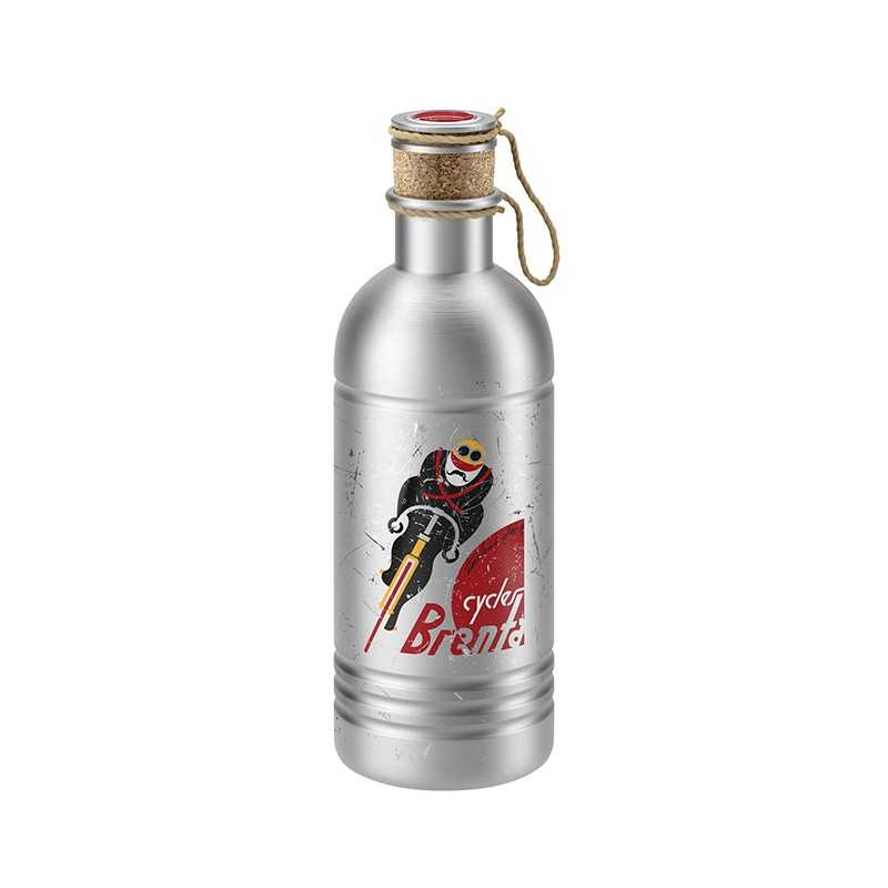 ELITE Bidon botellin bicicleta aluminio VINTAGE EROICA CYCLES BRENTA 600 ML 720445