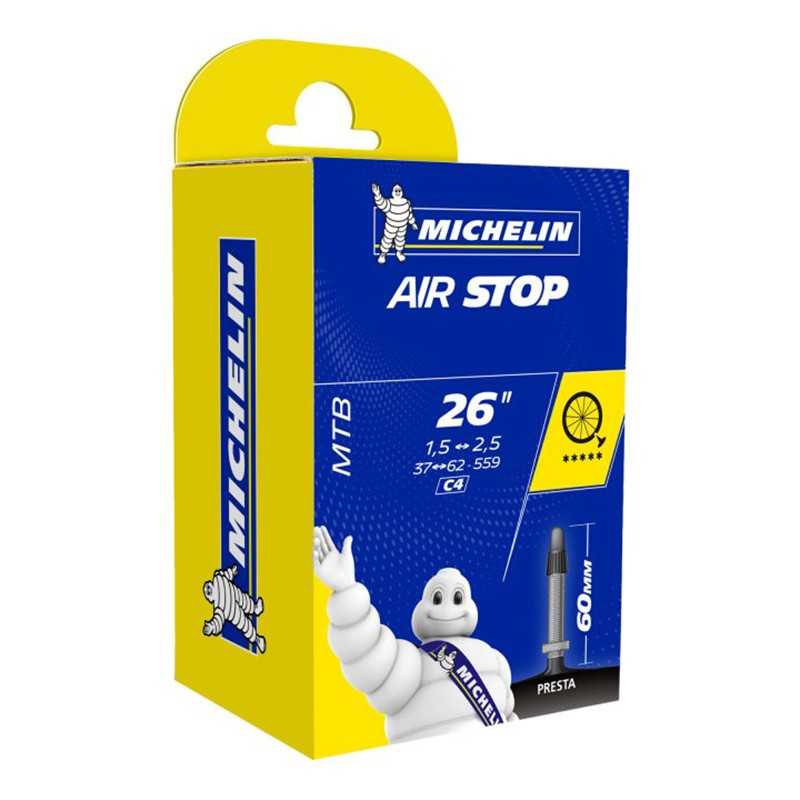 MICHELIN Cámara de aire C4 AIRSTOP 26X1.85-2.40 STANDARD 48 MM (47-61/559) 721018