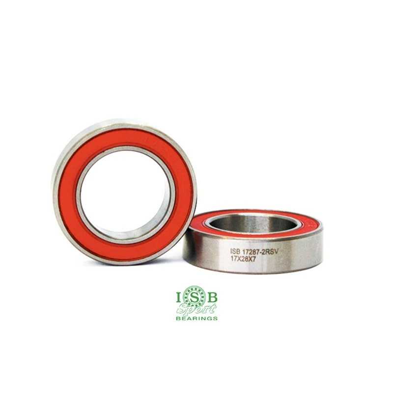 ISB BEARINGS Rodamientos de rueda bicicleta MR 17287 2RSV CS SPORT 17X28X7 MM 8436577116660