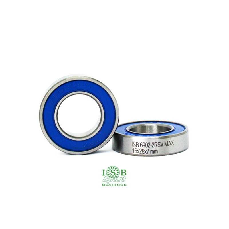 ISB BEARINGS Rodamiento de rueda bicicleta 6902 2RS VMAX SPORT 15X28X7 8436577116707