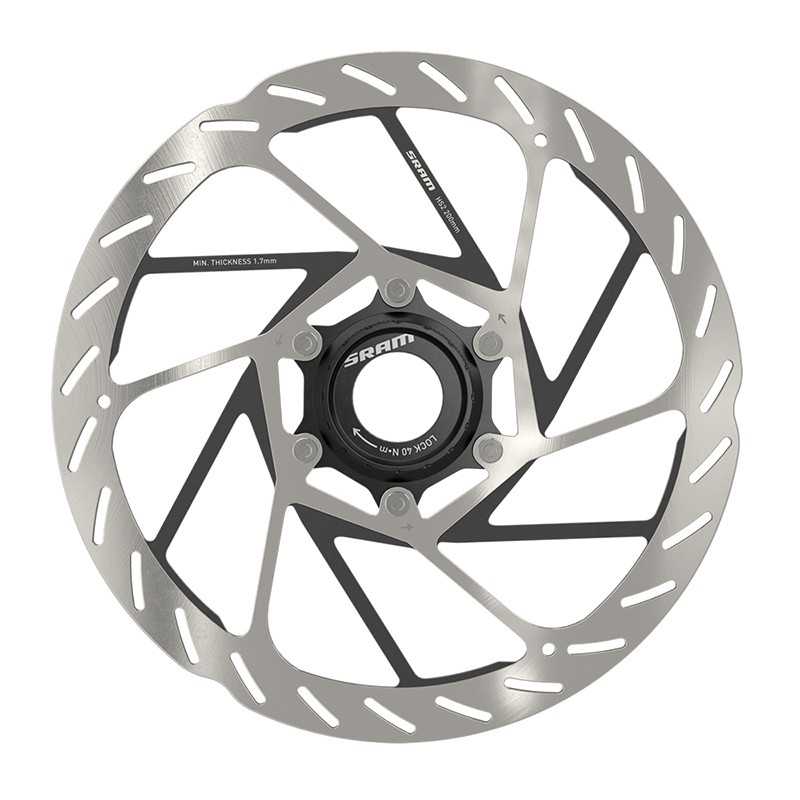 SRAM Disco de freno 6 agujeros + tornillos acero HS2 CENTERLOCK 105255VAR