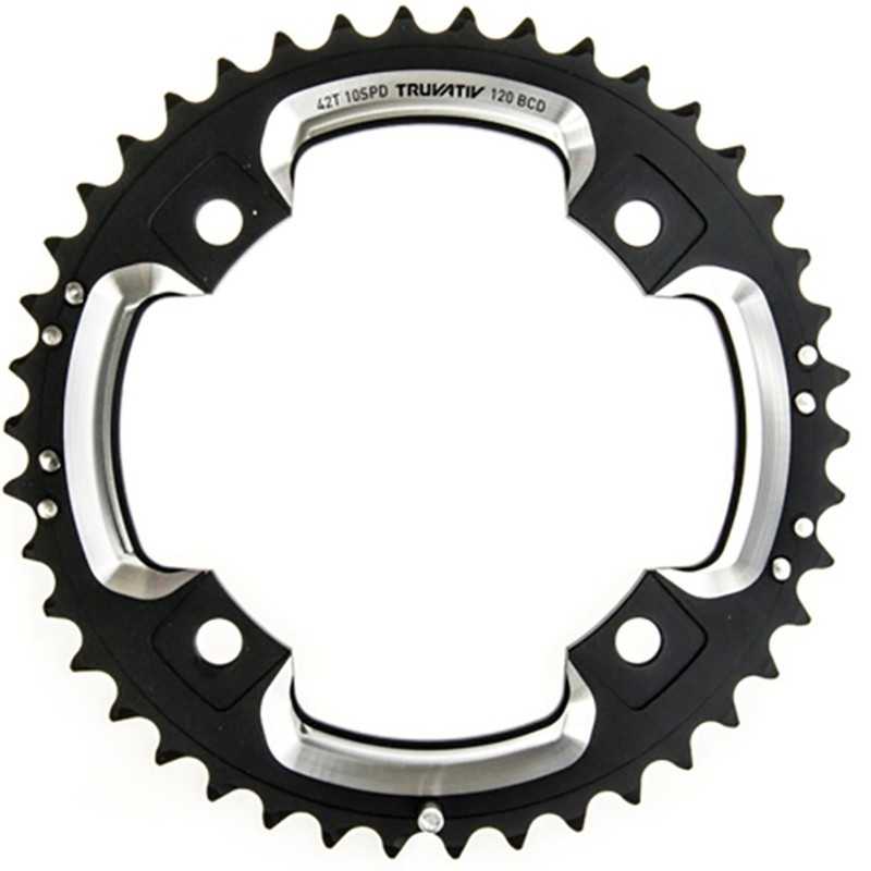 SRAM Aluminum 4-arm chainring TRUVATIV S2 MTB 120 BCD 2X10V 42T 106148