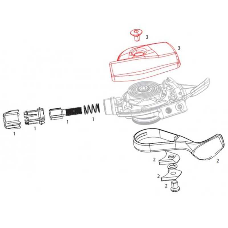 SRAM Carcasa para mando de cambio derecho (tornillos incluidos) TRIGGER XX1 106191
