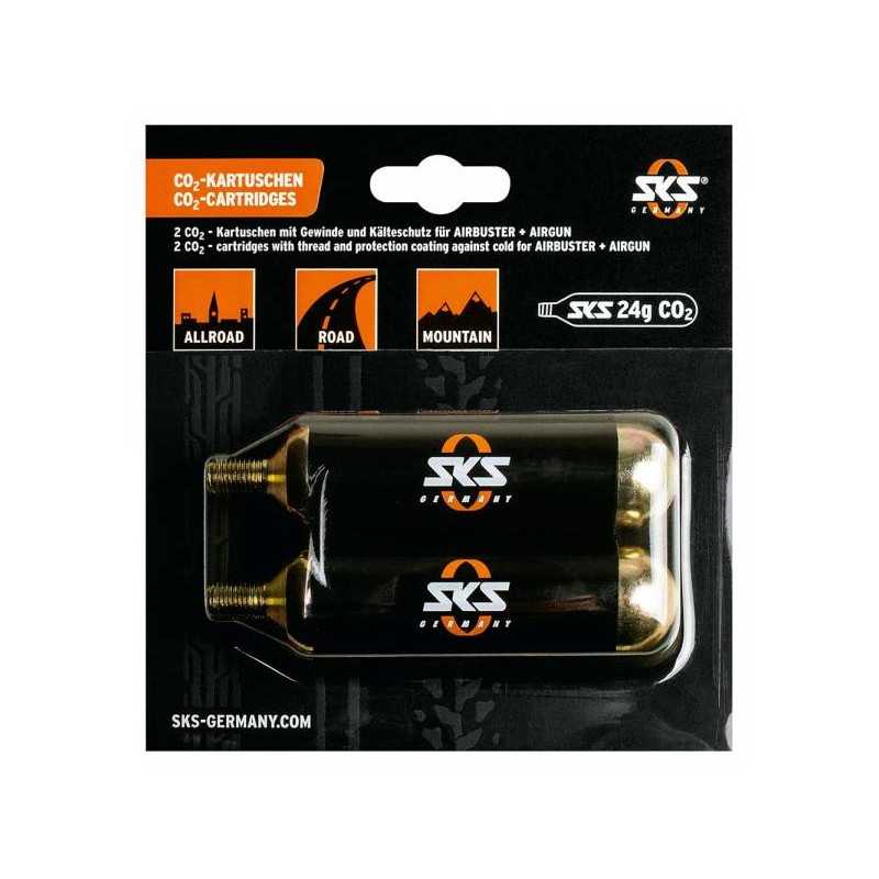 SKS Blister 2 air cartridges for inflator AIRBUSTER C02 24GR 718555