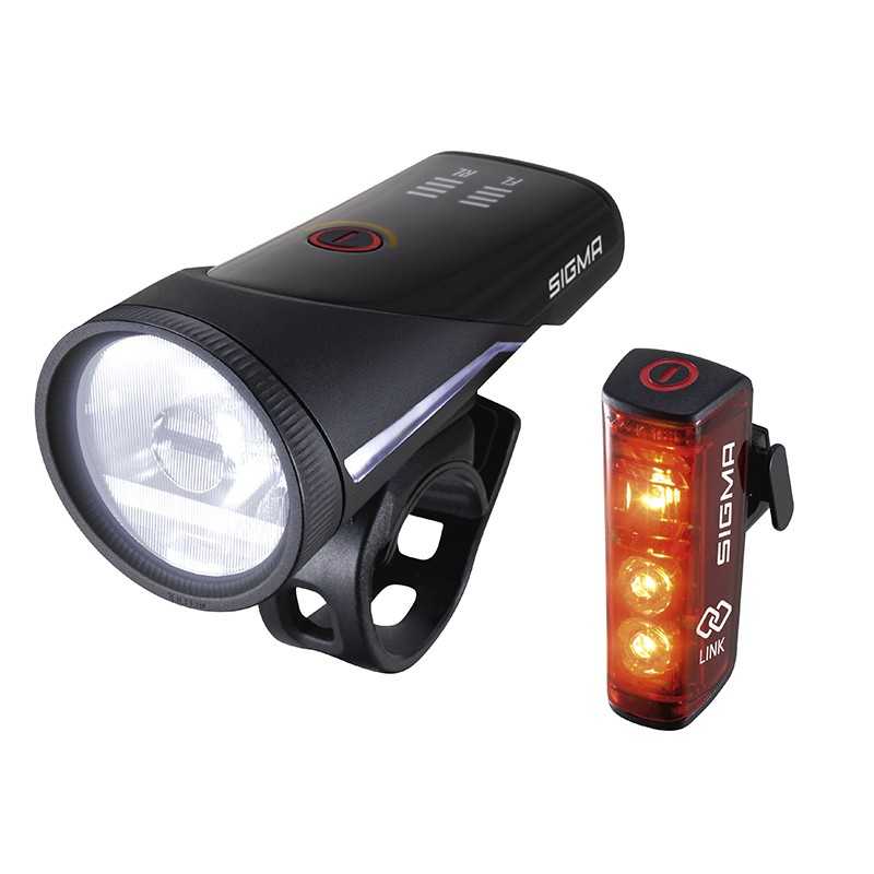 SIGMA Front and rear light kit AURA 100 BLAZE LINK LED USB 720257