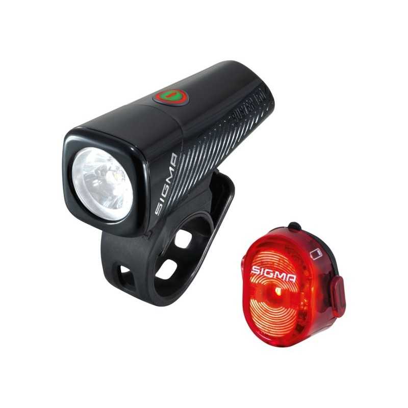 SIGMA Front and rear light kit BUSTER 150 NUGGET FLASH LED USB 720259