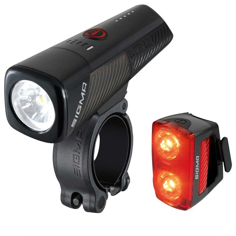 SIGMA Front and rear light kit BUSTER 800 RL 150 LED USB 720265