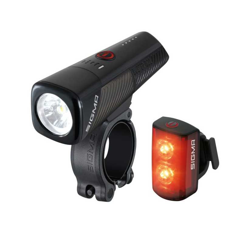 SIGMA Front and rear light kit BUSTER 800 RL 80 LED USB 720266
