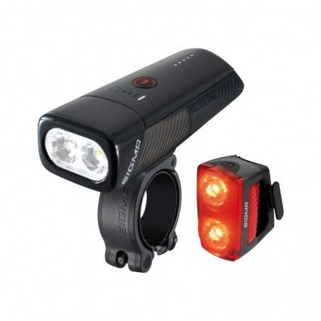 SIGMA Front and rear light kit BUSTER 1100 RL 150 LED USB 721104