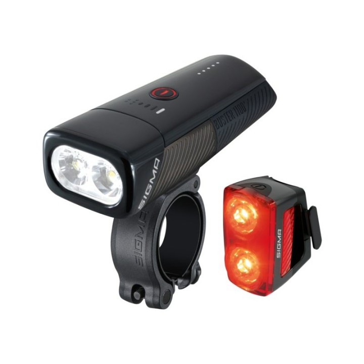 SIGMA Front and rear light kit BUSTER 1100 RL 150 LED USB 721104