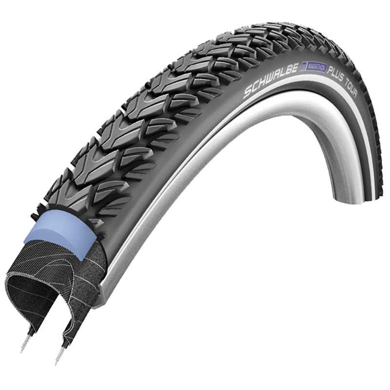 SCHWALBE Cubierta neumático rígida reflectante MARATHON PLUS TOUR 26X2.00 HS619 PERF SMARTGUARD ADDIX 50-559 721550