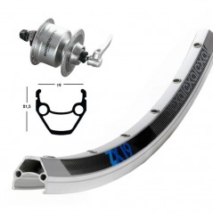 EXAL Front wheel 36 holes quick release dynamo hub 28" ZX19 SHIMANO DH3N71 (19-622) 703149