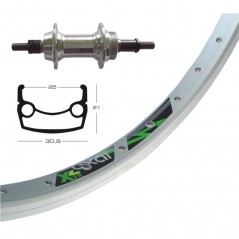 EXAL Rueda trasera 36 agujeros eje macizo con tuercas 26x1.90 WINORA AXAL XL 25 135 MM 6/7V (559-25) 703238