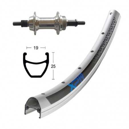 EXAL Rueda trasera 36 agujeros eje macizo con tuerca 28x1.75 WINORA XP 19 C/TUERCA 135 MM 6-8V (622-19) 703285