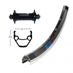 EXAL Rueda delantera 36 agujeros 28x1.75 WINORA ZX 19 SHIMANO DEORE QR 100 MM (622-19) 703302