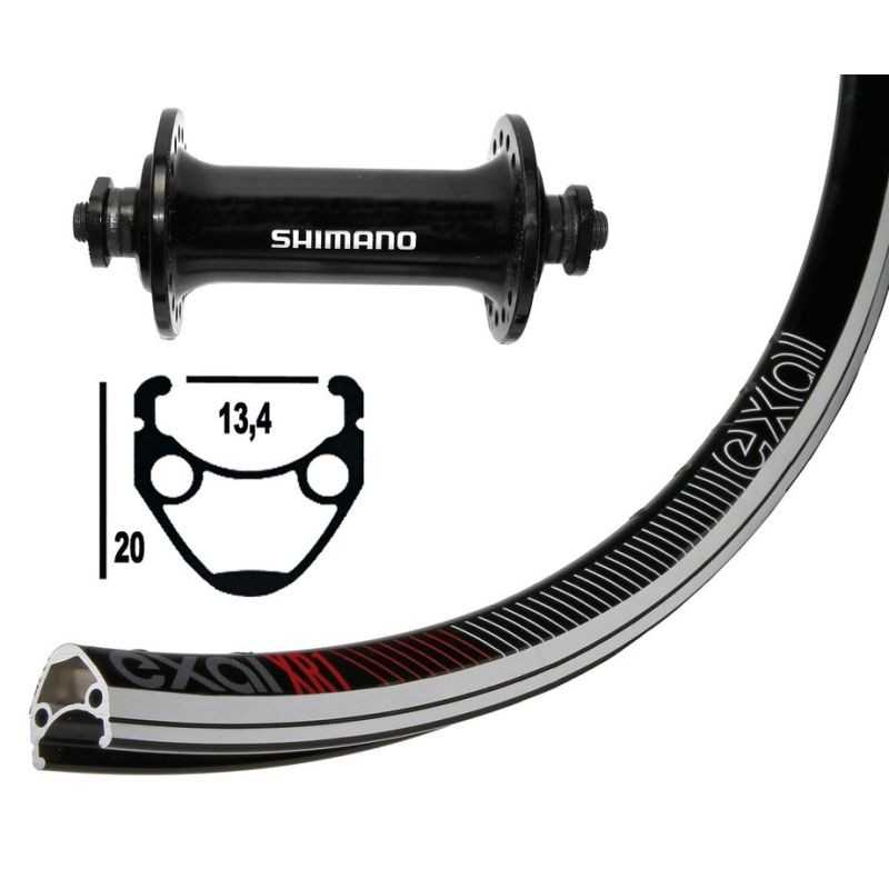 EXAL Rueda delantera 32 agujeros 700C WINORA XR-1 SHIMANO TIAGRA QR 100 MM (622-13) 703370