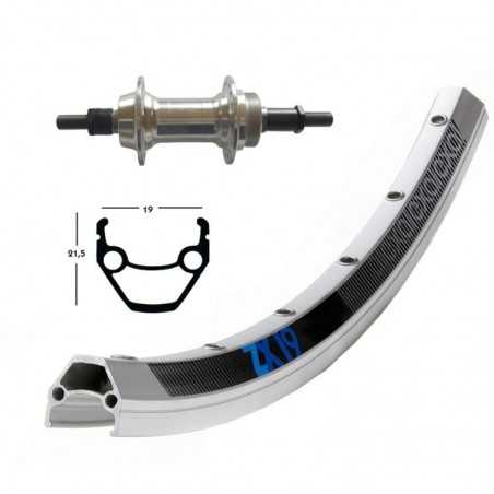 EXAL Rear wheel 36 holes solid axle with nut 26x1.75 WINORA ZX 19 135 MM 6/7V (559-19) 703392