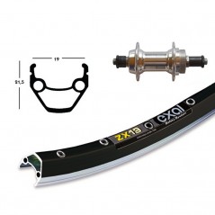 EXAL Rueda trasera 36 agujeros 28x1.75 WINORA ZX 19 QR 100 MM 6/7V (622-19) 703403