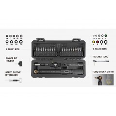 TOPEAK Llave dinamométrica + 18 piezas TORQ STICK 4-20NM 58905