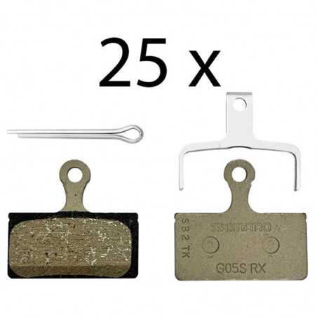 SHIMANO Organic brake pad set (25 pairs) G05S E-BIKE XTR/DEORE XT/SLX/ALFINE 721961
