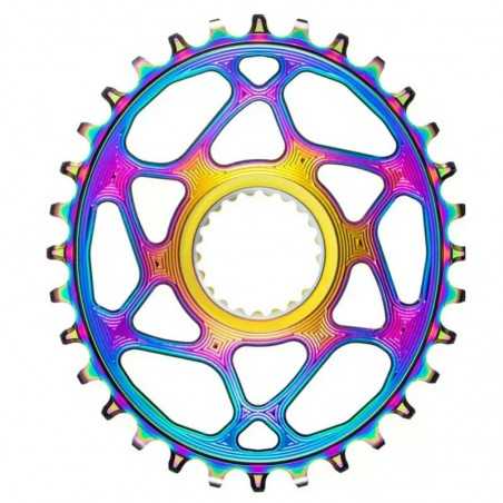 ABSOLUTE BLACK oval crown plate DIRECT MOUNT SHIMANO 1x12V HG+ 718902VAR