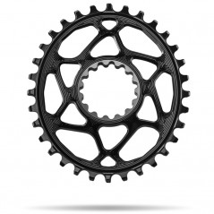 ABSOLUTE BLACK oval crown plate DIRECT MOUNT E13 1x9-12V 718906VAR