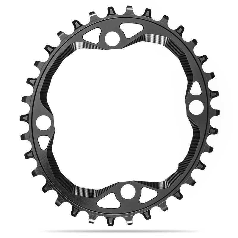 ABSOLUTE BLACK Oval crown plate 4 arms 104 BCD SHIMANO 1x12V HG+ 718936VAR