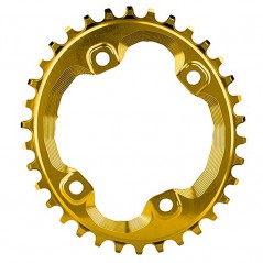 ABSOLUTE BLACK Asymmetric oval crown plate 4 arms with screws 96 BCD SHIM XT M8000 718947VAR