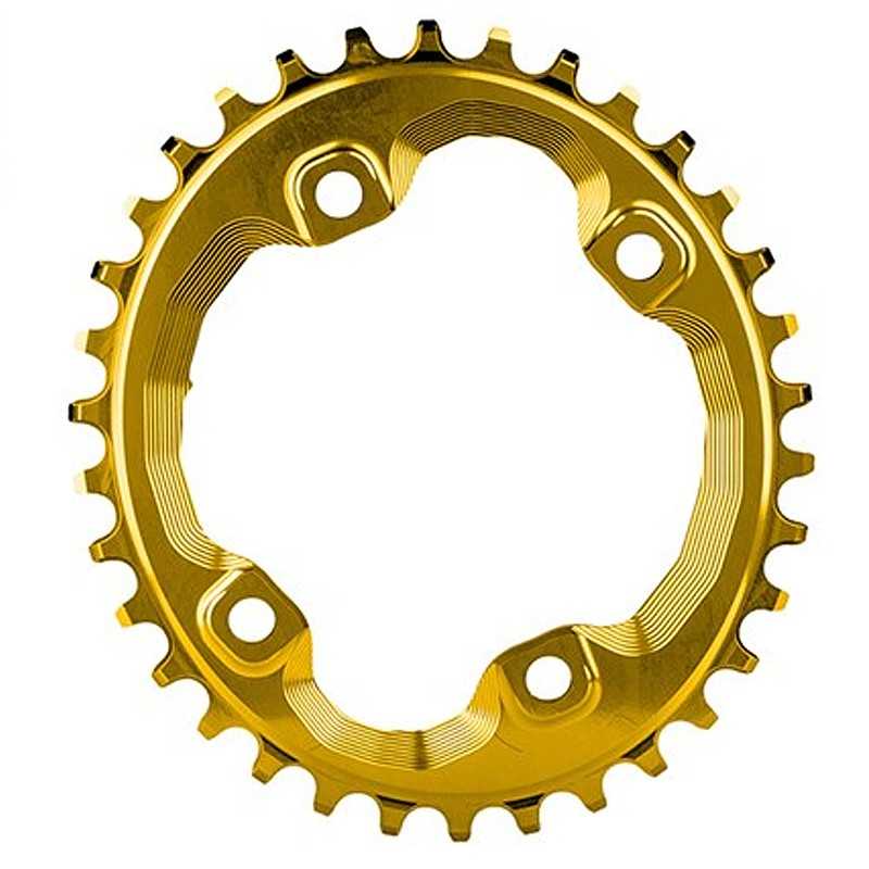 ABSOLUTE BLACK Asymmetric oval crown plate 4 arms with screws 96 BCD SHIM XT M8000 718947VAR