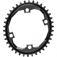 ABSOLUTE BLACK Asymmetric oval crown plate 4 arms 110 BCD SRAM APEX 1x 718966VAR