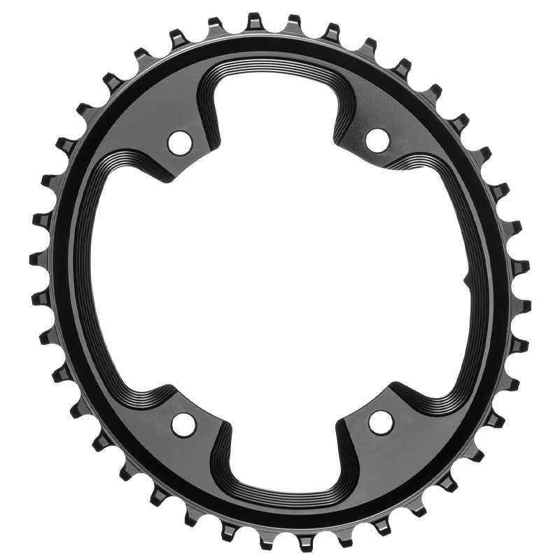 ABSOLUTE BLACK Asymmetric oval crown plate 4 arms 110 BCD ASIMETRICO CX SHIMANO 1x10-12V 718994VAR