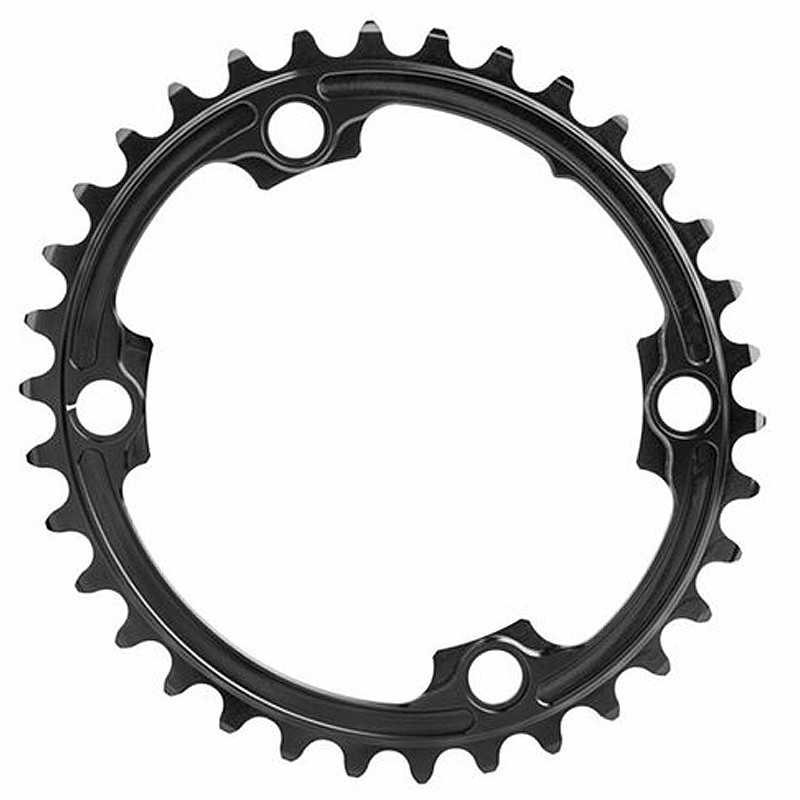 ABSOLUTE BLACK Asymmetric crown plate 4 arms 110 BCD SHIMANO 2x9-11V 719068VAR